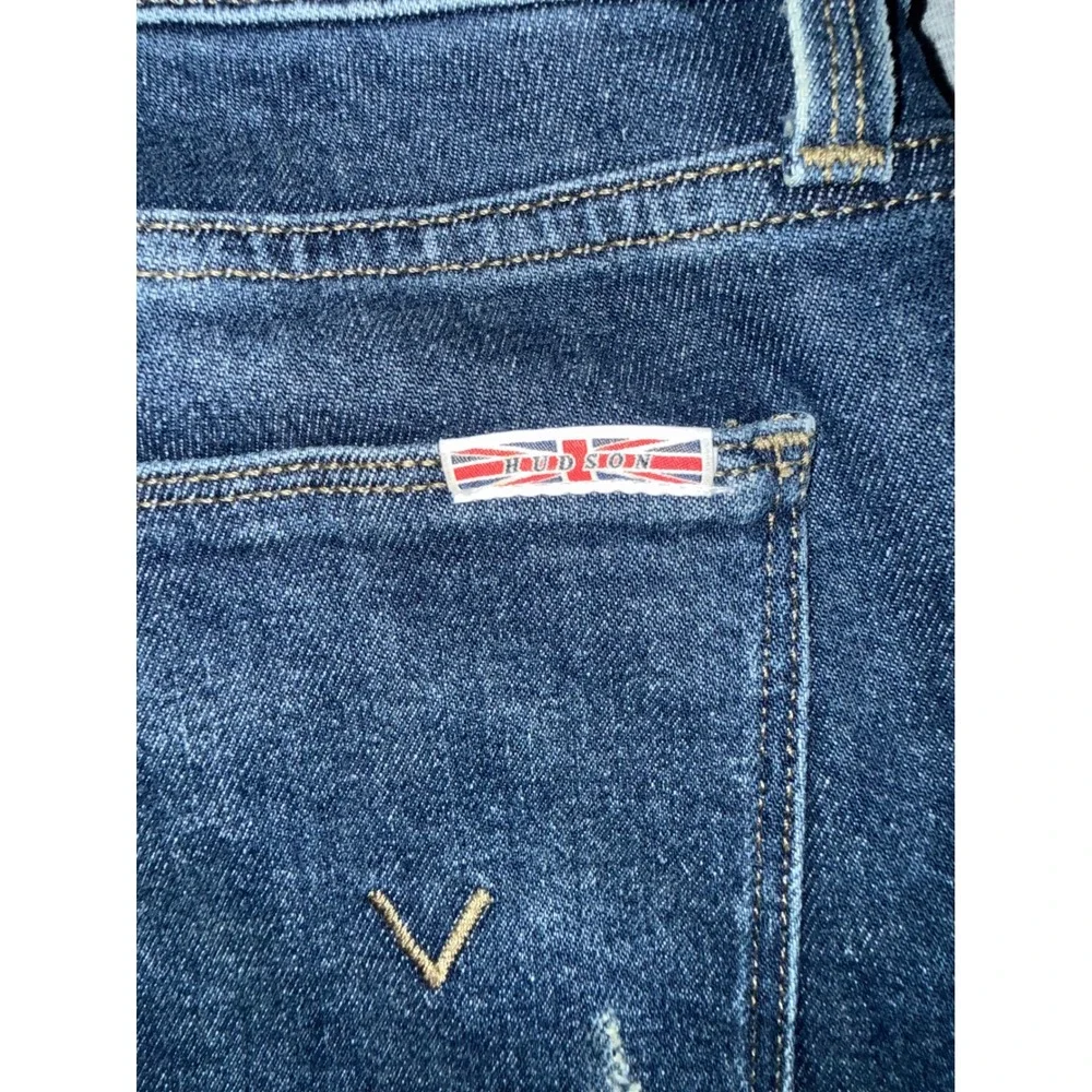 Hudson Womens Krista Jeans Skinny Dark Wash Distressed Denim Streetwear Size 28